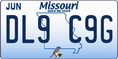 MO license plate DL9C9G