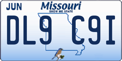 MO license plate DL9C9I