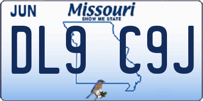 MO license plate DL9C9J