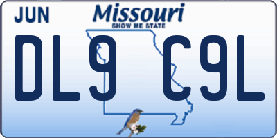 MO license plate DL9C9L