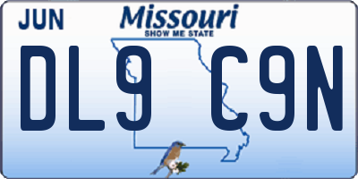 MO license plate DL9C9N