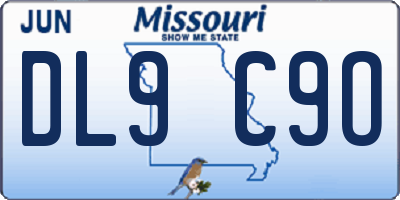 MO license plate DL9C9O