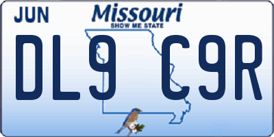 MO license plate DL9C9R