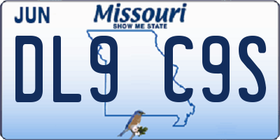 MO license plate DL9C9S