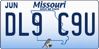 MO license plate DL9C9U