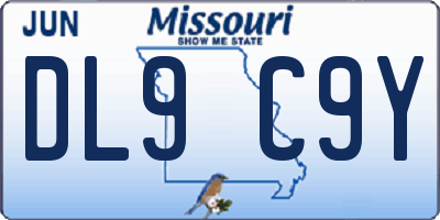 MO license plate DL9C9Y