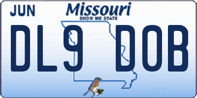 MO license plate DL9D0B