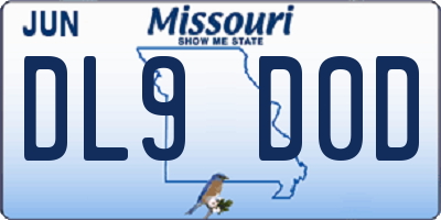 MO license plate DL9D0D