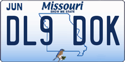 MO license plate DL9D0K