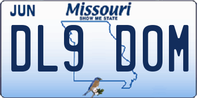 MO license plate DL9D0M