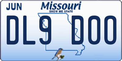 MO license plate DL9D0O