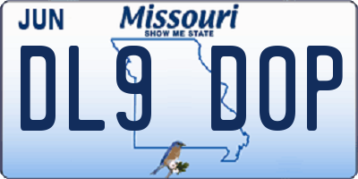 MO license plate DL9D0P