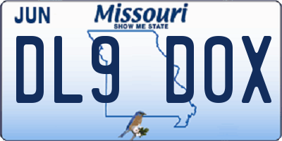 MO license plate DL9D0X