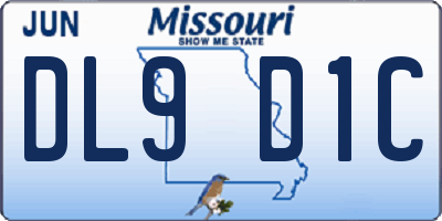 MO license plate DL9D1C