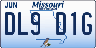 MO license plate DL9D1G