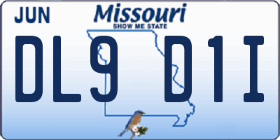 MO license plate DL9D1I
