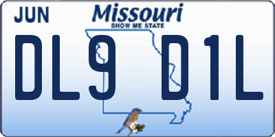 MO license plate DL9D1L