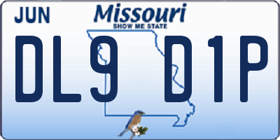 MO license plate DL9D1P