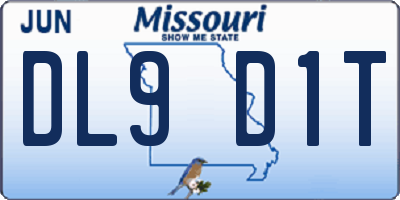 MO license plate DL9D1T