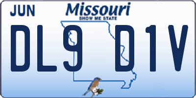 MO license plate DL9D1V