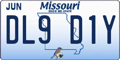 MO license plate DL9D1Y