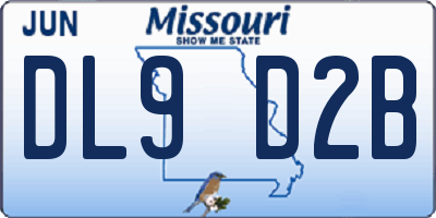 MO license plate DL9D2B