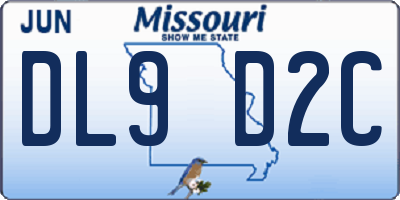 MO license plate DL9D2C