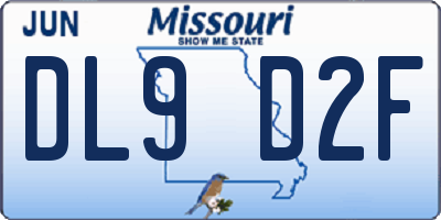 MO license plate DL9D2F
