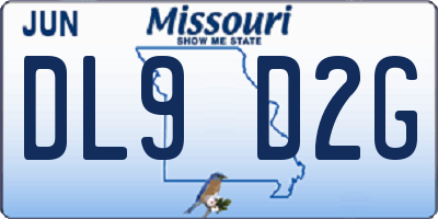 MO license plate DL9D2G