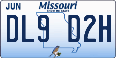 MO license plate DL9D2H