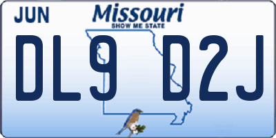 MO license plate DL9D2J