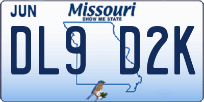 MO license plate DL9D2K