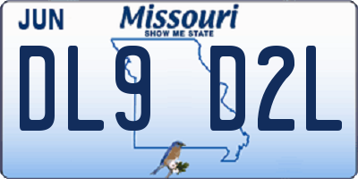MO license plate DL9D2L