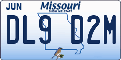 MO license plate DL9D2M