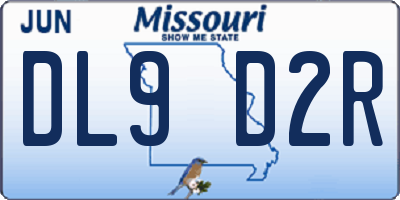 MO license plate DL9D2R