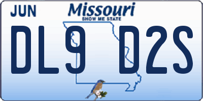 MO license plate DL9D2S
