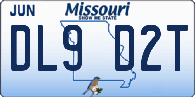 MO license plate DL9D2T