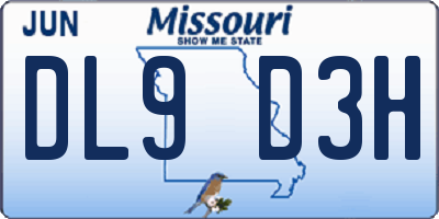 MO license plate DL9D3H