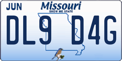 MO license plate DL9D4G