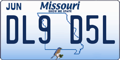 MO license plate DL9D5L