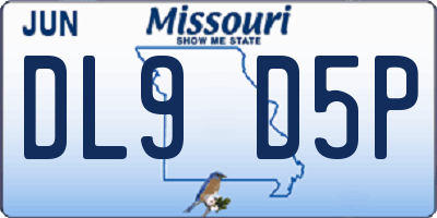 MO license plate DL9D5P