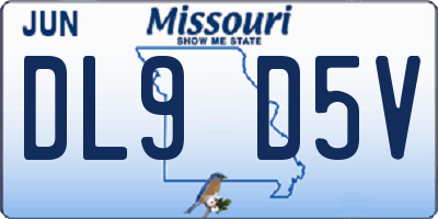 MO license plate DL9D5V