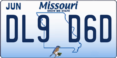 MO license plate DL9D6D