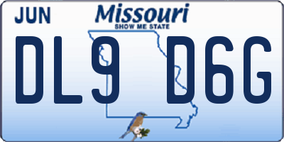MO license plate DL9D6G