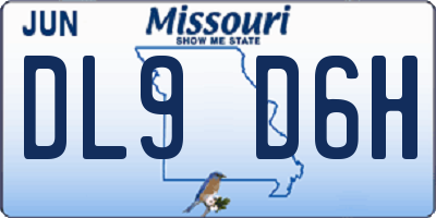 MO license plate DL9D6H