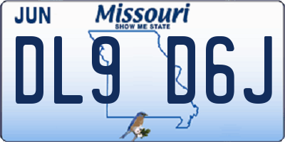 MO license plate DL9D6J