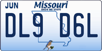 MO license plate DL9D6L