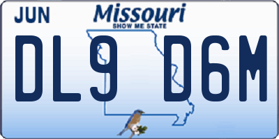 MO license plate DL9D6M