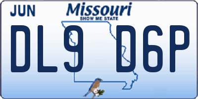 MO license plate DL9D6P