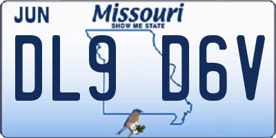 MO license plate DL9D6V